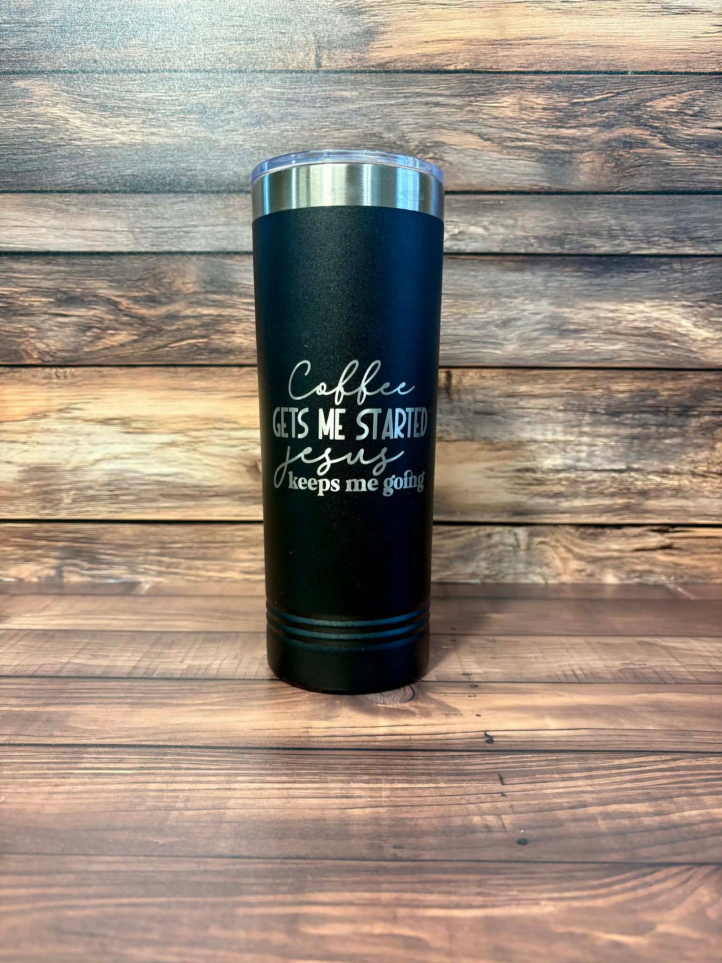 22 oz skinny tumbler with slide lid