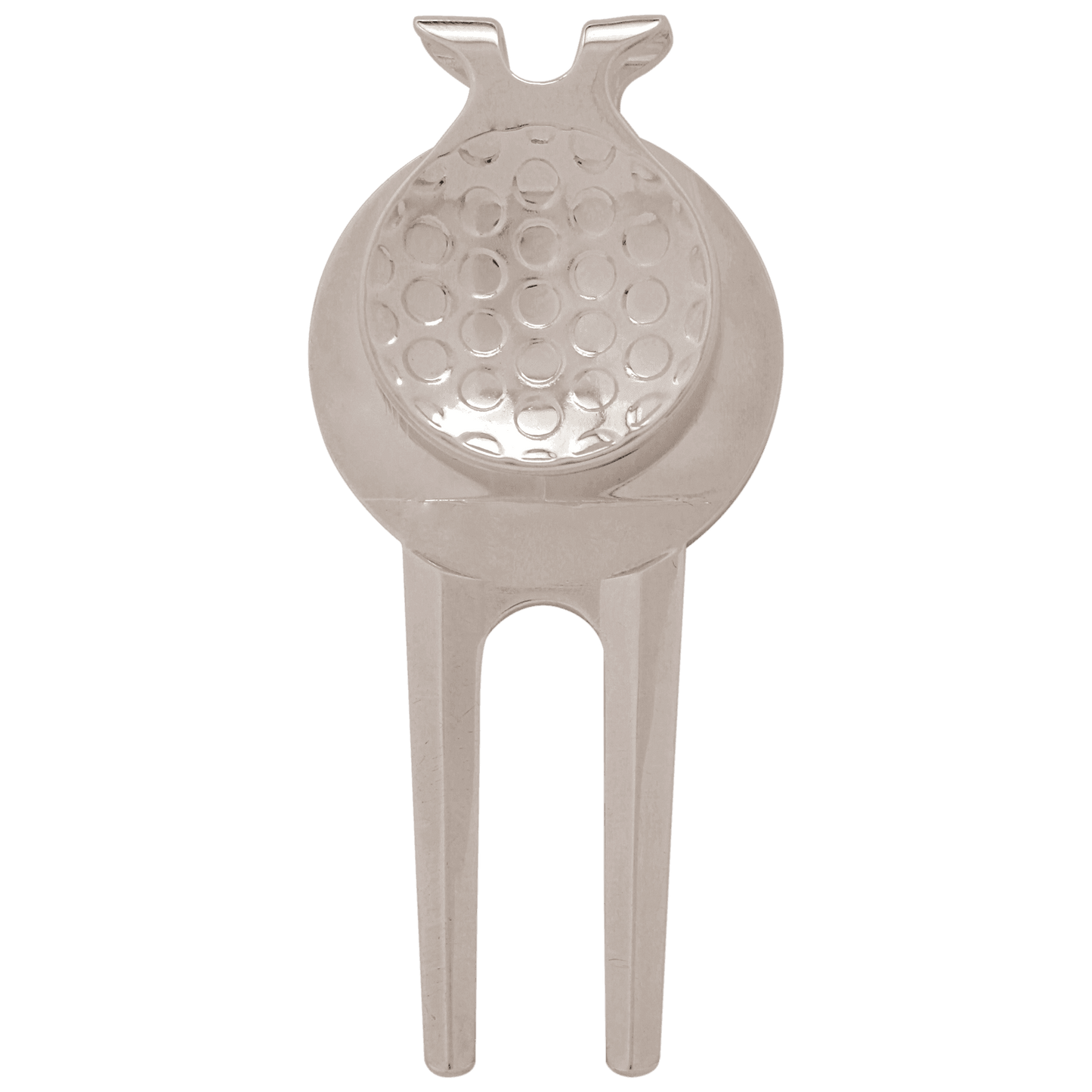 Silver CUSTOM Golf Ball Divot tool With Custom Printed Place Holder