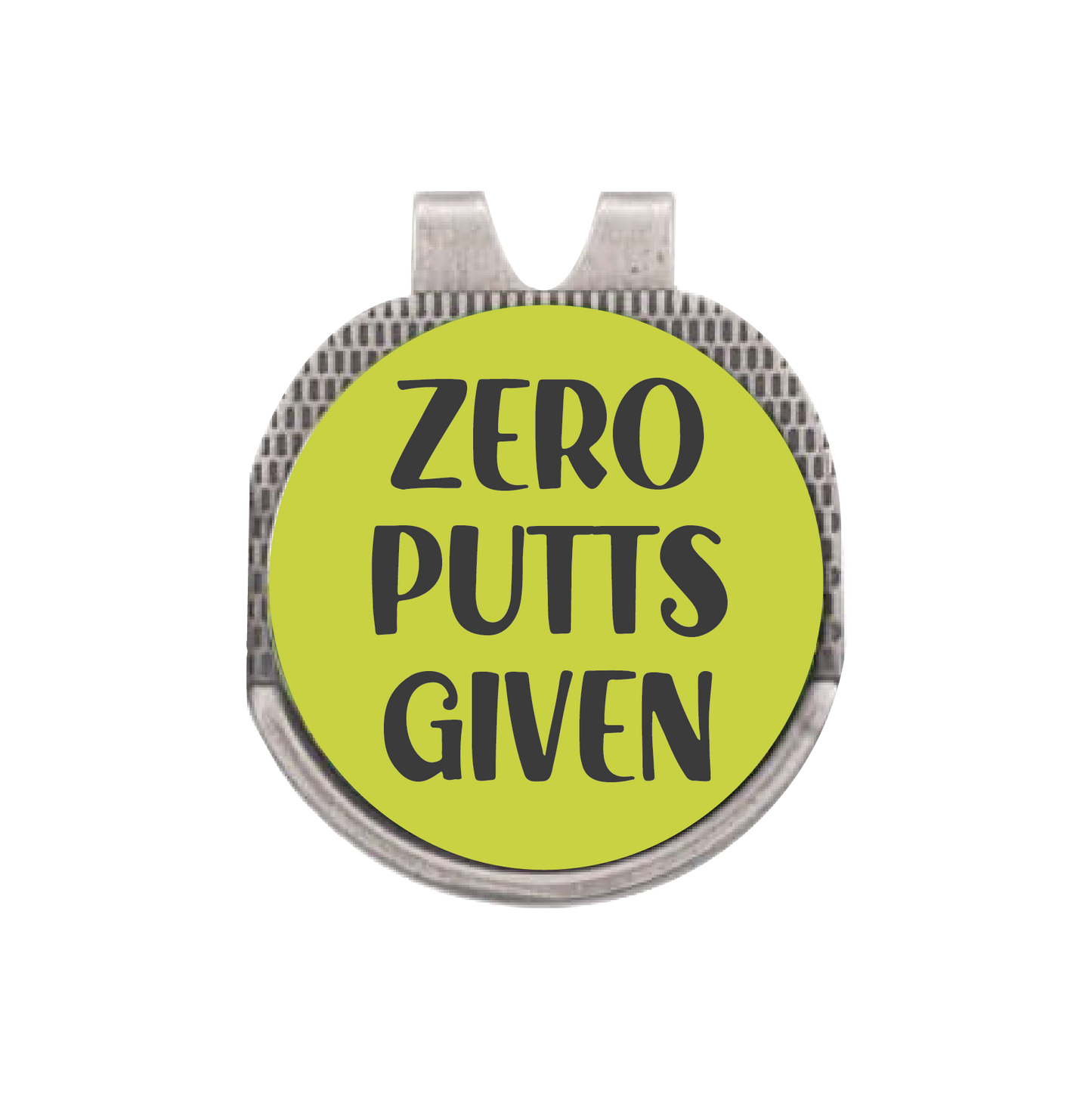 Silver Hat Clip with Golf Ball Marker