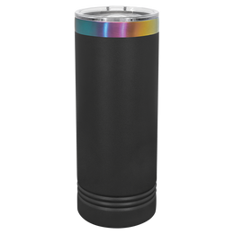 22 oz personalized tumbler in Black Multi