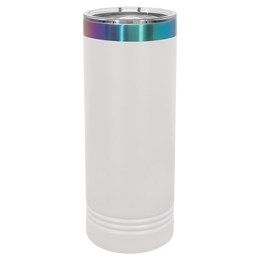 22 oz personalized tumbler in White Multi