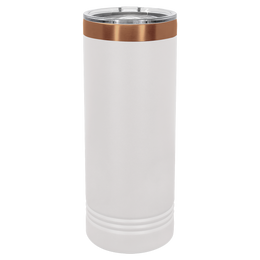 22 oz personalized tumbler in White Rose