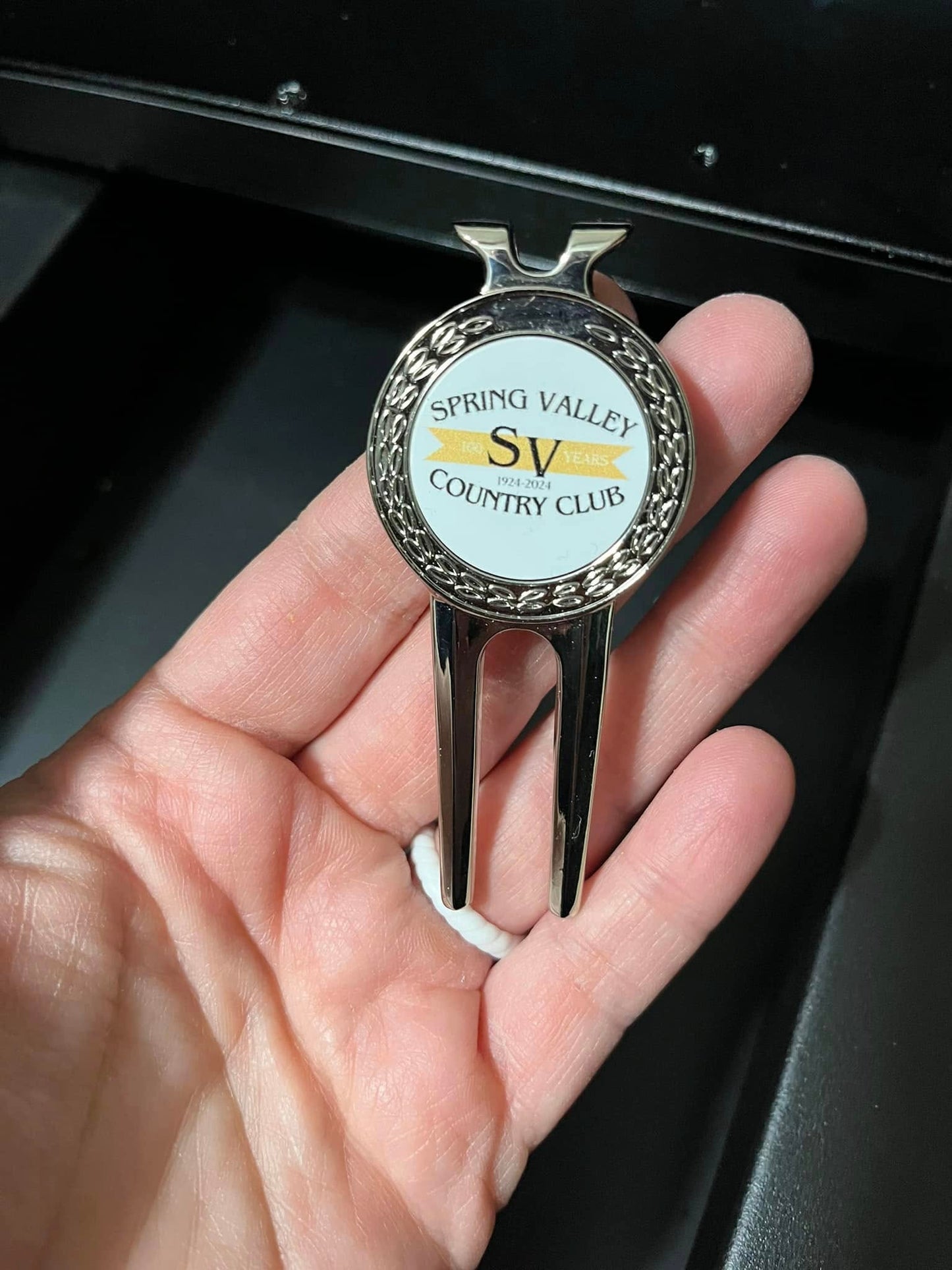 Silver CUSTOM Golf Ball Divot tool With Custom Printed Place Holder