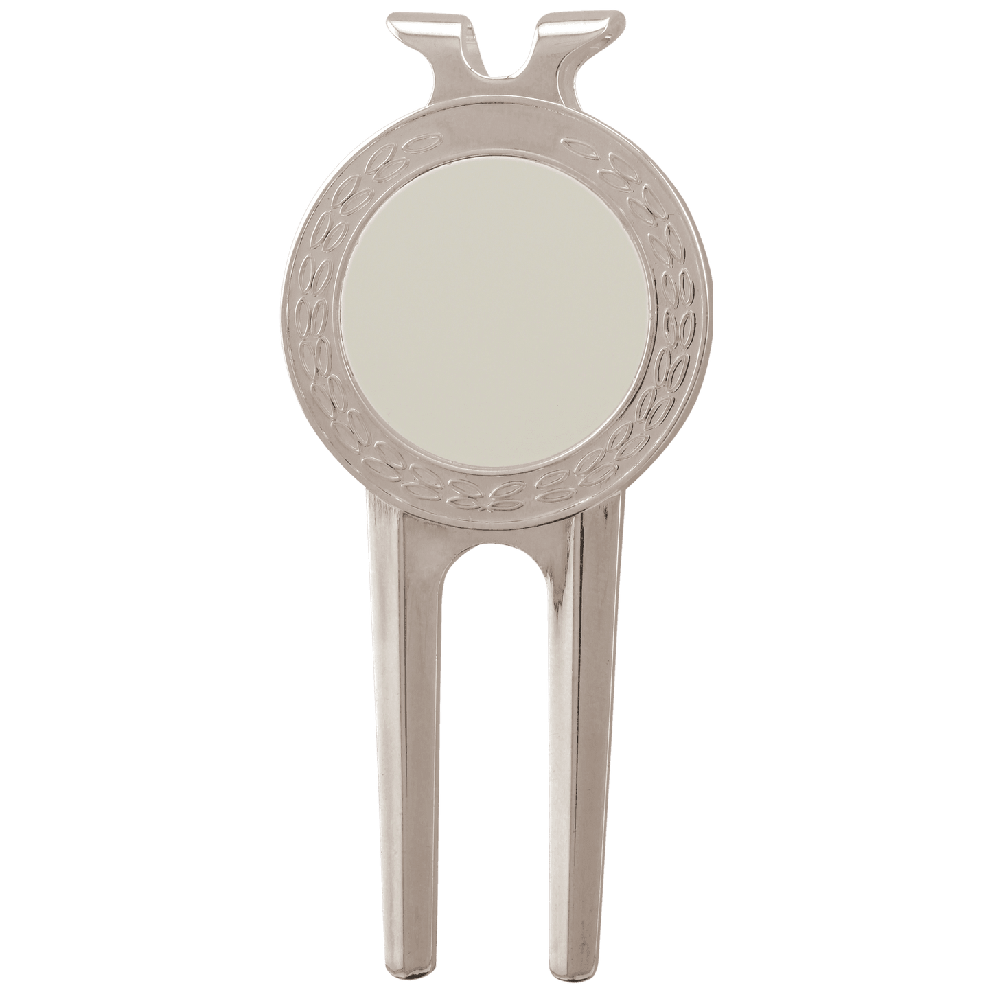 Silver CUSTOM Golf Ball Divot tool With Custom Printed Place Holder