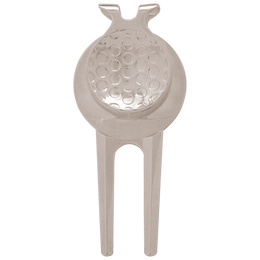 Silver CUSTOM Golf Ball Divot tool With Custom Printed Place Holder