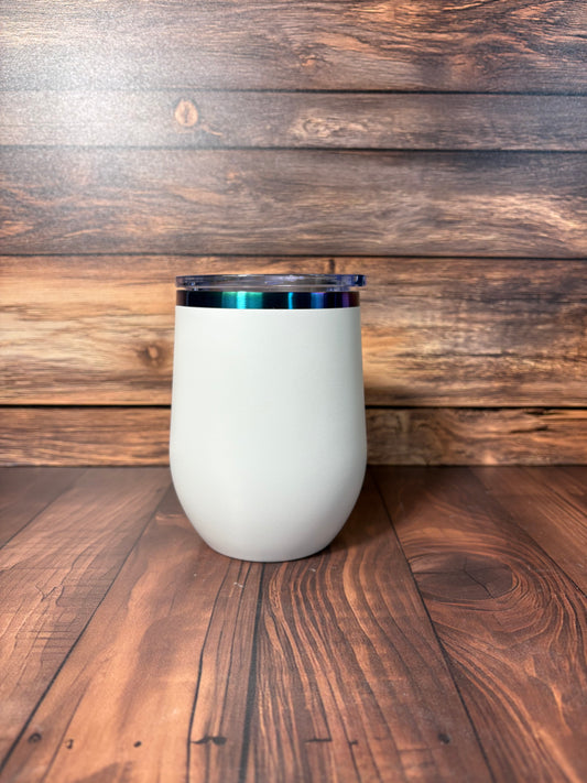 12 oz stemless wine glass