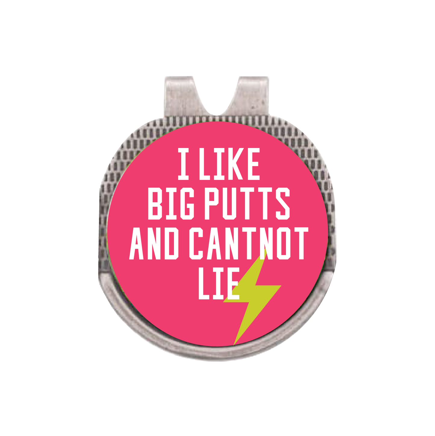 Silver Hat Clip with Golf Ball Marker