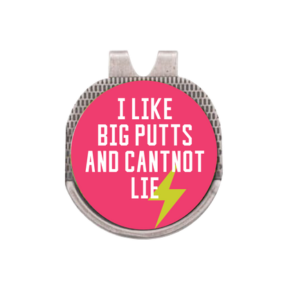 Silver Hat Clip with Golf Ball Marker