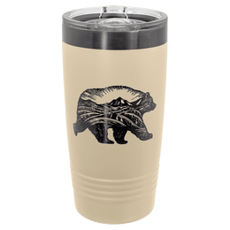 20 oz black underneath - laser engraved