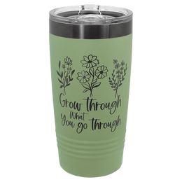 20 oz black underneath - laser engraved