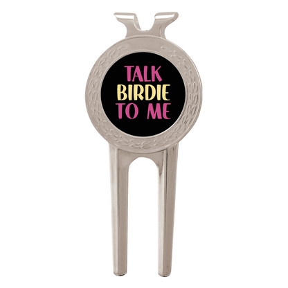 Silver Golf Ball Divot tool With Custom Printed Place Holder