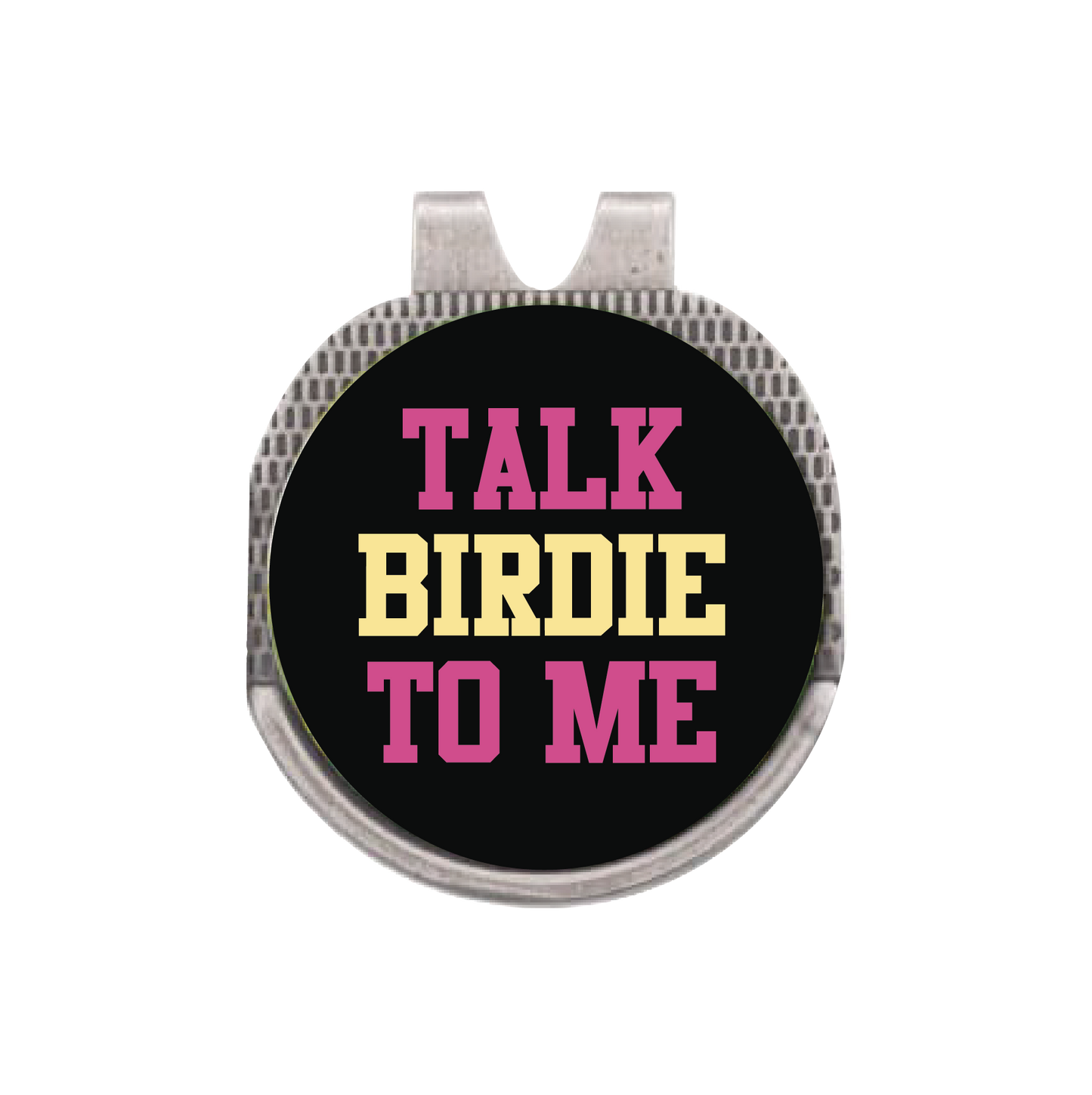 Silver Hat Clip with Golf Ball Marker