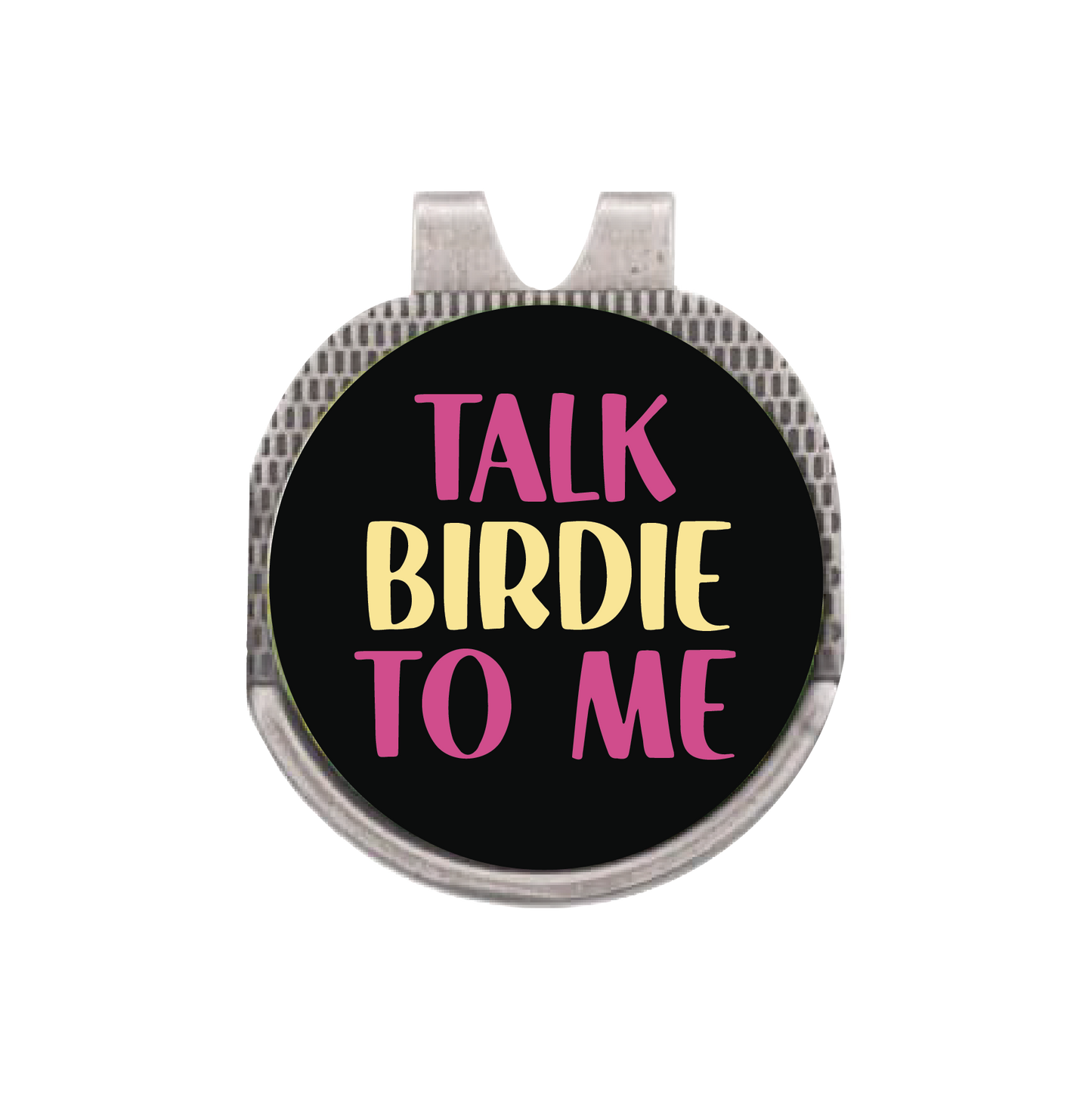 Silver Hat Clip with Golf Ball Marker