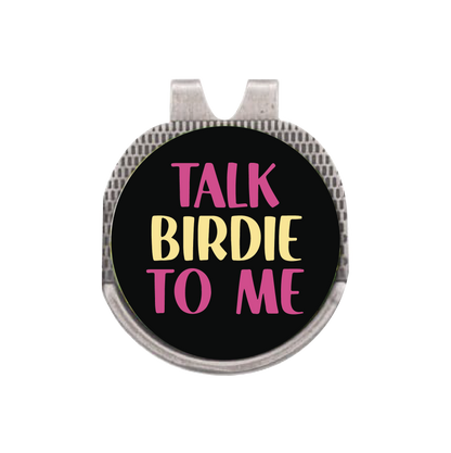 Silver Hat Clip with Golf Ball Marker