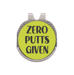 Silver Hat Clip with Golf Ball Marker