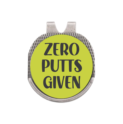 Silver Hat Clip with Golf Ball Marker