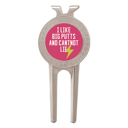 Silver Golf Ball Divot tool With Custom Printed Place Holder